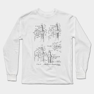 Urinary Drainage System Vintage Patent Hand Drawing Long Sleeve T-Shirt